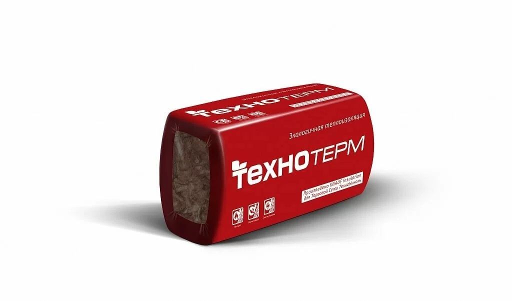 Плита минераловатная тепло-звукоизоляционная KNAUF ТехноТерм TS 038 Aquastatik 100х610х1220 8 шт