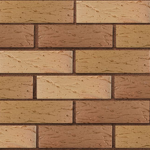 Кирпич ЛСР лицевой керамический пустотелый 1НФ пшеничный флэш рустик