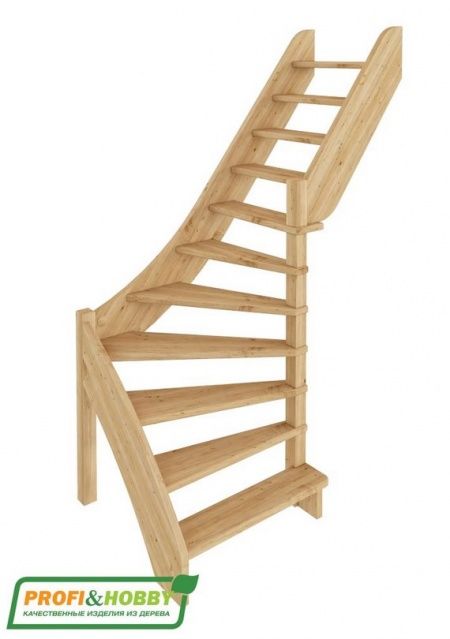 Лестница ЛС-92м без подступенков П сосна