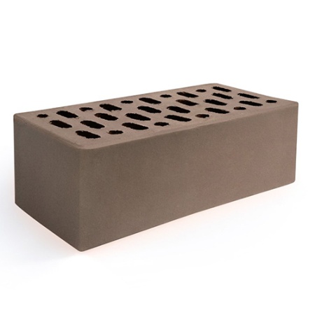 Кирпич лицевой пустотелый Норский 1,4НФ коричневый гладкий