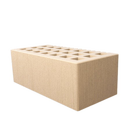 Саранский кирпич лицевой (СЗЛК) 1.4НФ слоновая кость дерюга