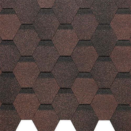 Гибкая черепица Docke Eurasia Шестигранник Коричневый