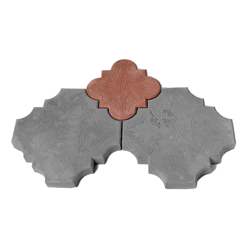 Брусчатка вибролитье Арт Альянс Клевер краковский 298 х 298 х 45 Красный