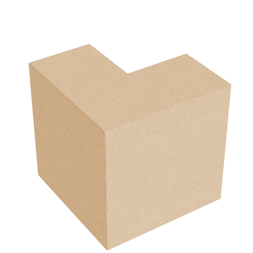 Сплитерный перегородочный Г-образный полублок ССПГ 19 светло-коричневый