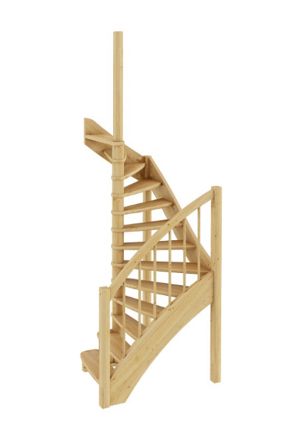 Лестница ЛС-04м без подступенков Л бук