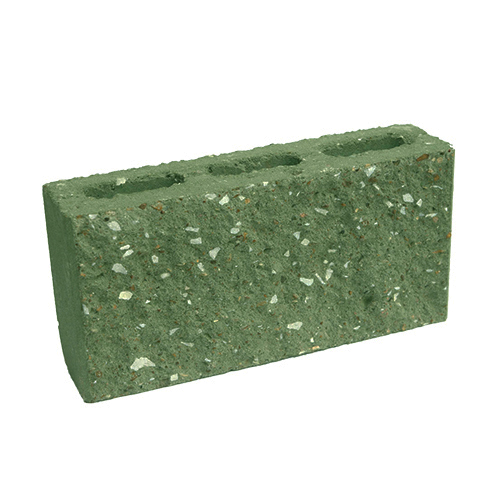 Сплитерный перегородочный блок ССПБ 39 салатный с мраморной крошкой