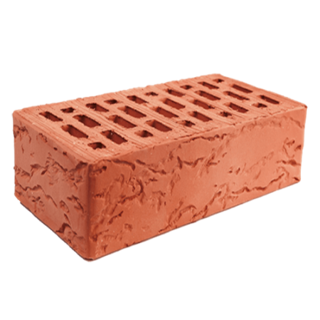 Кирпич лицевой пустотелый Норский 1,4НФ красный рифленый