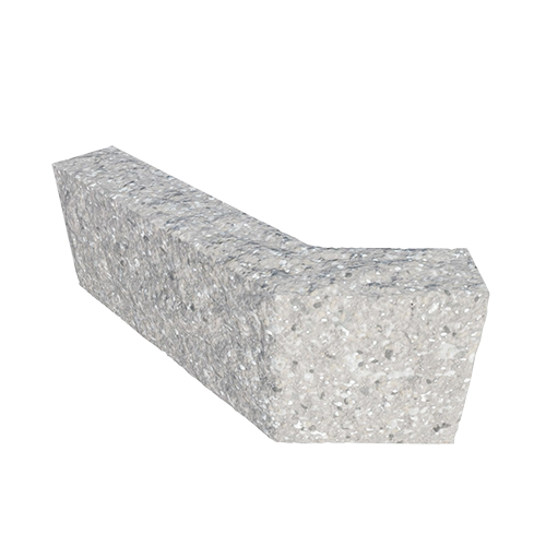 Сплитерный перегородочный блок Г-образный "135" ССПГ "135" белый цемент с мраморной крошкой