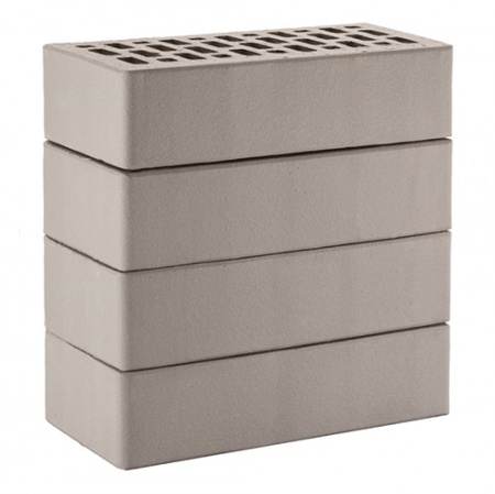 Кирпич ЛСР лицевой керамический пустотелый 1НФ серый гладкий