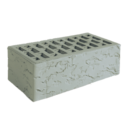 Кирпич лицевой пустотелый Норский 1,4НФ серый рифленый