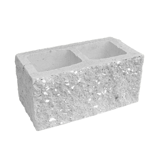 Сплитерный стеновой блок рядовой ССБР 39 серый с мраморной крошкой