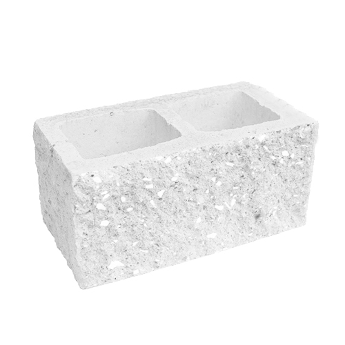 Сплитерный стеновой блок рядовой ССБР 39 белый цемент с мраморной крошкой желтый