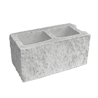 Блок пустотелый с двумя гранями колотой фактуры Besser паз