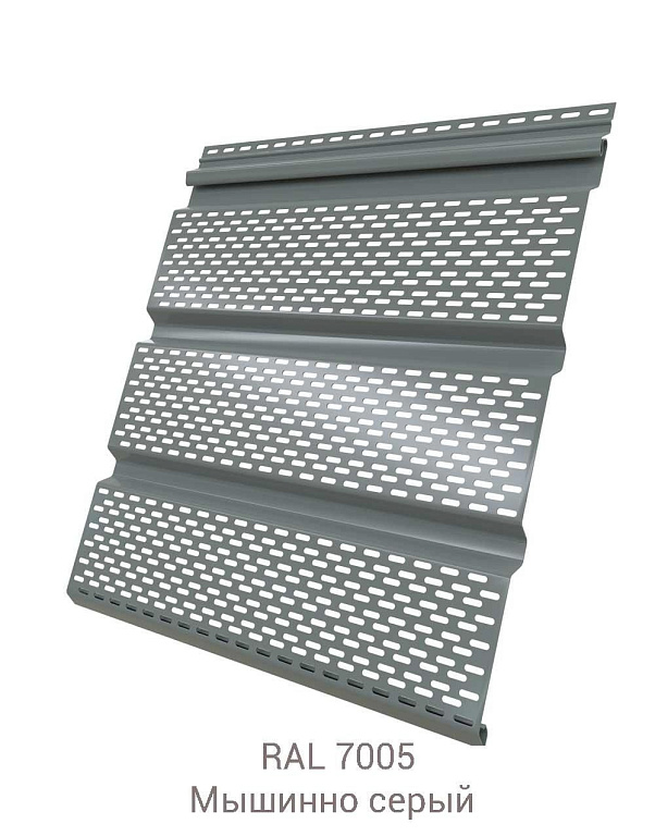 Софит металлический с полной перфорацией Grand Line GreenCoat Pural BT 0.5